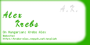 alex krebs business card